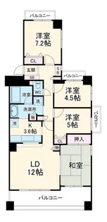エステ・スクエアさがみ野センターガーデン【2階】の間取り