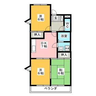 ハイツ須賀【4階】の間取り