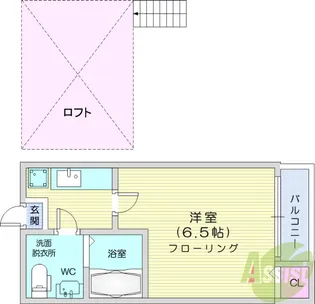 ネットコーポ旭ヶ丘【2階】の間取り