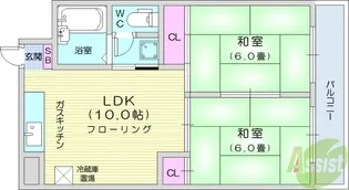 キャッスル305【2階】の間取り