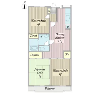イトーピラ向ヶ丘弐番館【5階】の間取り