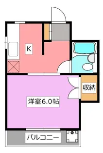 コーポハナブサ【1階】の間取り