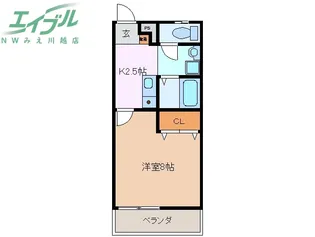 ラックス富田【1階】の間取り