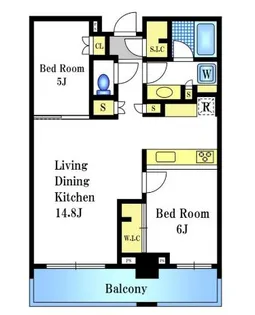 グローバルフロントタワー【6階】の間取り