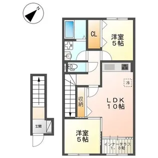 神奈川県秦野市曽屋【アパート】の間取り