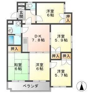 PALACE SHINO【1階】の間取り