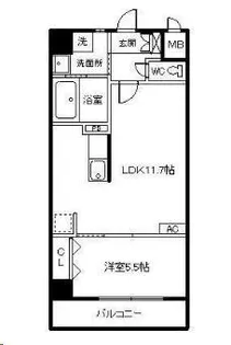 ノルティック川中【5階】の間取り