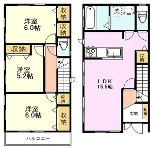 東京都国分寺市日吉町2【一戸建】の間取り