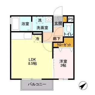 ボナールD【2階】の間取り