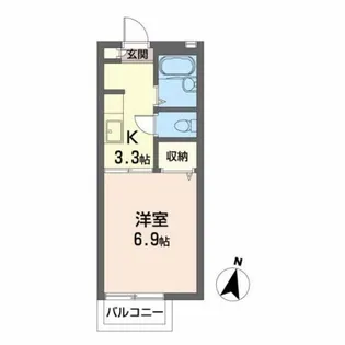 ピエス・セットシューA【2階】の間取り