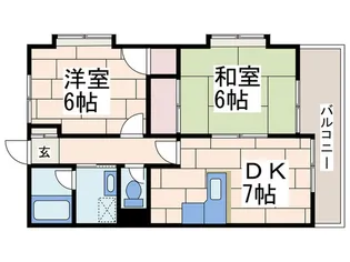 ウィロ-ハイツ【1階】の間取り