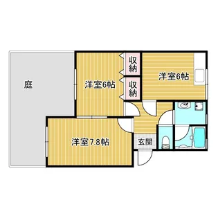 オークハイツ神明4【1階】の間取り