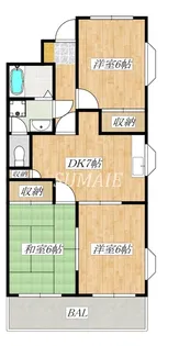 第一プラムフラワーガーデン【3階】の間取り