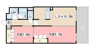 ヴェルデ山科【3階】の間取り
