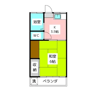 皐月荘【2階】の間取り
