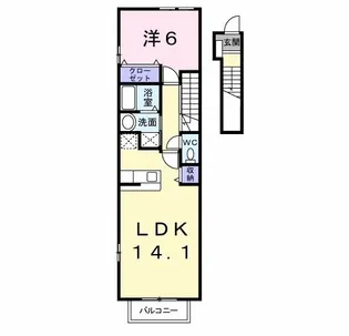 イーストクリーク【2階】の間取り