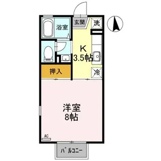 ルミナス若狭 2棟【2階】の間取り