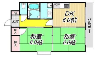 サンフォレスト塚口【3階】の間取り