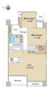 ザ・パークハウス三条油小路【2階】の間取り