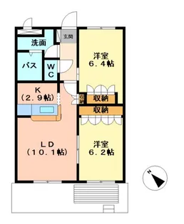 プリベール【1階】の間取り