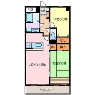 ヴィレッジMt【3階】の間取り