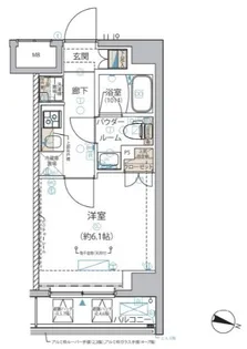 アルコバレーノ横濱鶴見【4階】の間取り