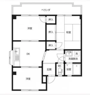 徳島県阿南市宝田町平岡【マンション】の間取り