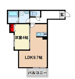KT Terrace稲吉(ケーティーテラス)【1階】の間取り