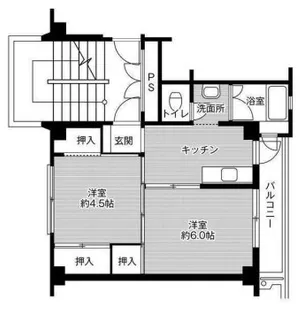 ビレッジハウス林9号棟【1階】の間取り