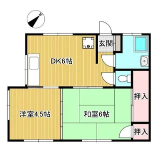 七福荘A【2階】の間取り