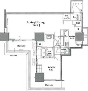 プラウドタワー東雲キャナルコート【9階】の間取り