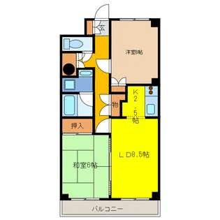 ユーポート末広【5階】の間取り