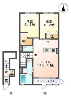レヴァータV(levataV)【2階】の間取り