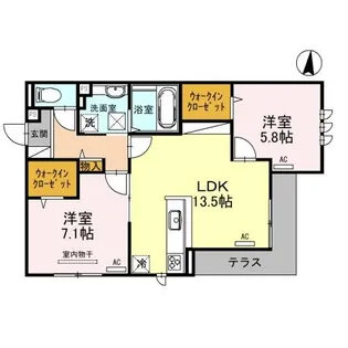 アーバンクロス【1階】の間取り