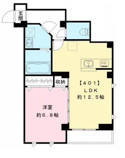 レザン池上【4階】の間取り