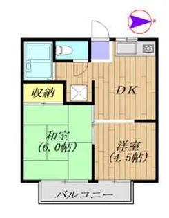 戸辺ハイツ 202号室【2階】の間取り