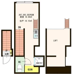 Stage 北新宿II【2階】の間取り