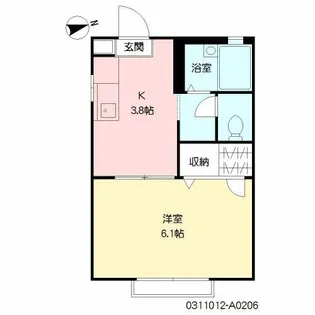 クレアール青山【2階】の間取り