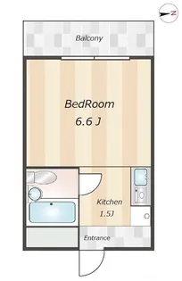 ニューガイアリルーム西葛西No59【6階】の間取り