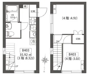 東京都中野区沼袋1【マンション】の間取り
