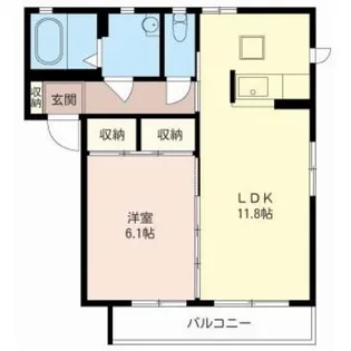 セヴェルコートI【1階】の間取り