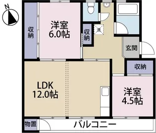 フレクション新富士【1階】の間取り