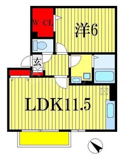千葉県船橋市上山町1【アパート】の間取り