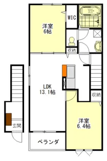 クレメントI・II【2階】の間取り