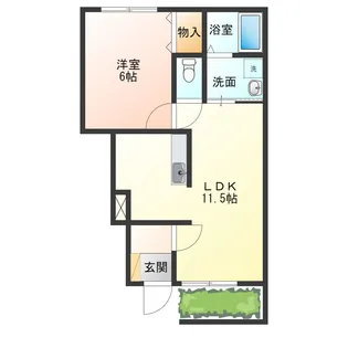 フォレットフォンティーヌ【1階】の間取り