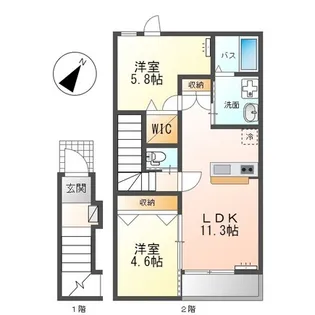 ベルガ【1階】の間取り