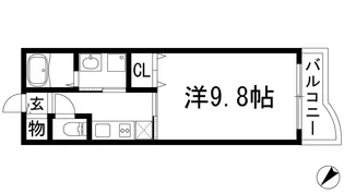 ランデュール逆瀬川【3階】の間取り