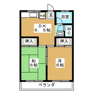 早川コーポ【1階】の間取り