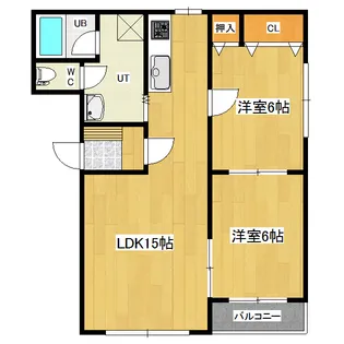 アペックスコート【3階】の間取り