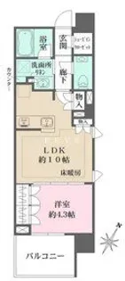 ルフォン蔵前ザ・レジデンス【5階】の間取り